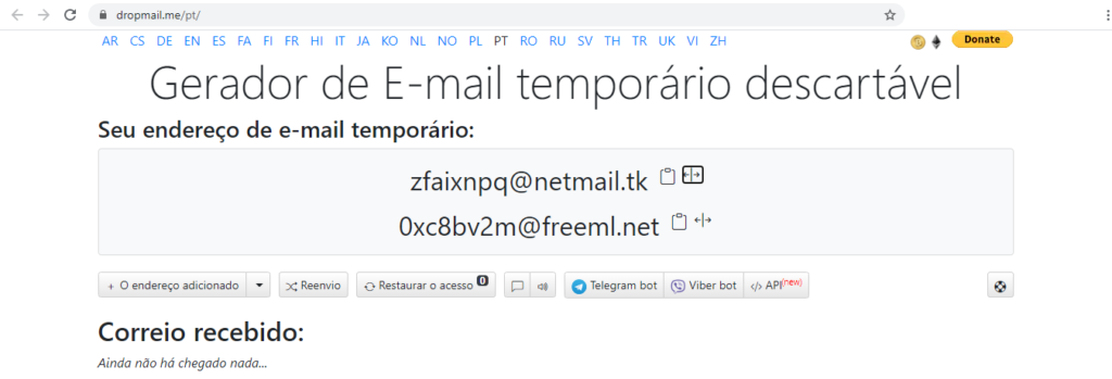 Endereço de Email Temporário Descartável – Serviço de E-mail Anônimo e  Gratuito