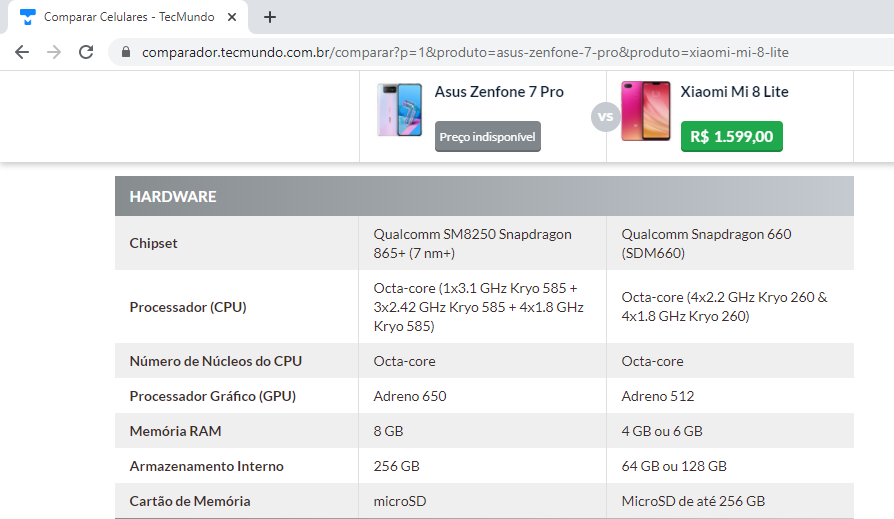 04 Melhores Sites Gratuitos para Comparação Técnica de Celular